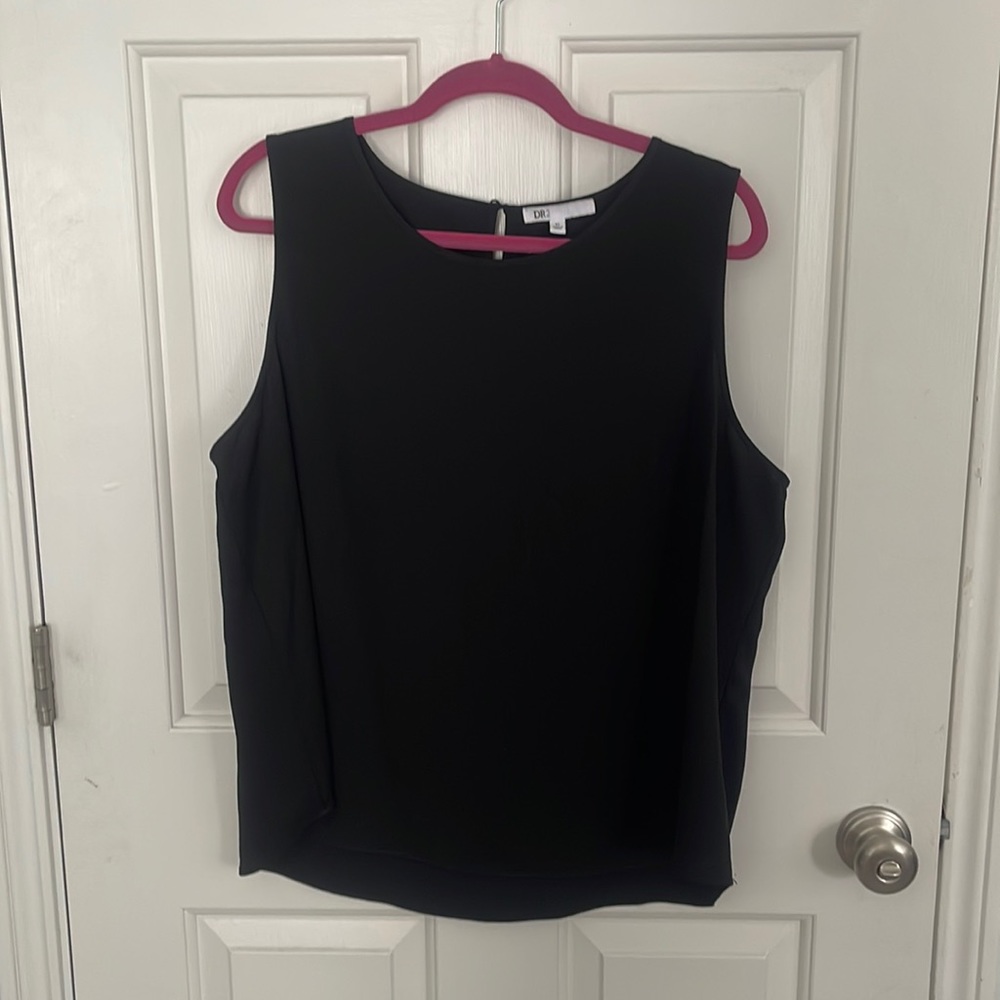 Black DR2 Sleeveless Shell Blouse